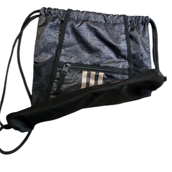 Adidas Black and Tan Drawstring Backpack - Picture 8 of 11